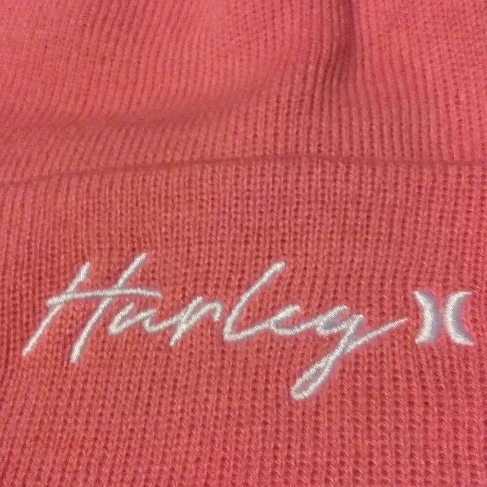 Hurley NWT Pink Cuff Beanie OS